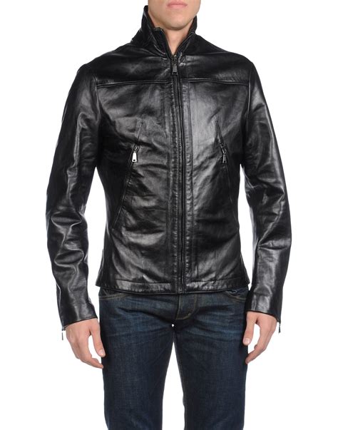 versace men's leather jacket for sale|Versace jeans couture jacket men's.